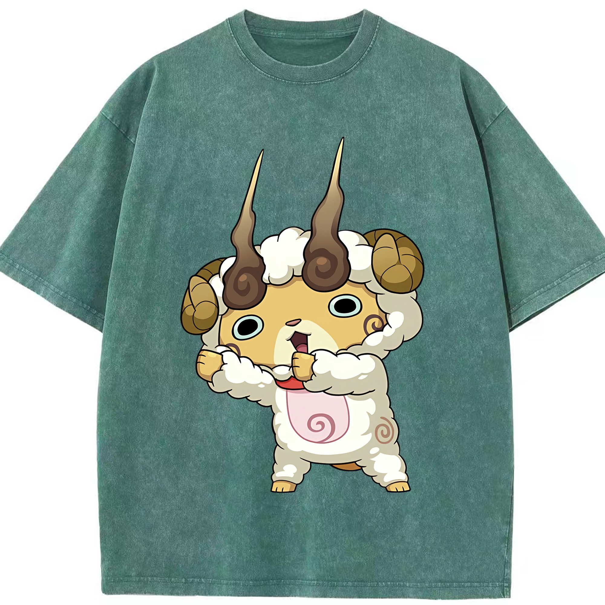 （画像用） 妖怪ウォッチ Yo-kai Watch 綿100% ヴィンテージ風 半袖Tシャツ（フロントプリント）